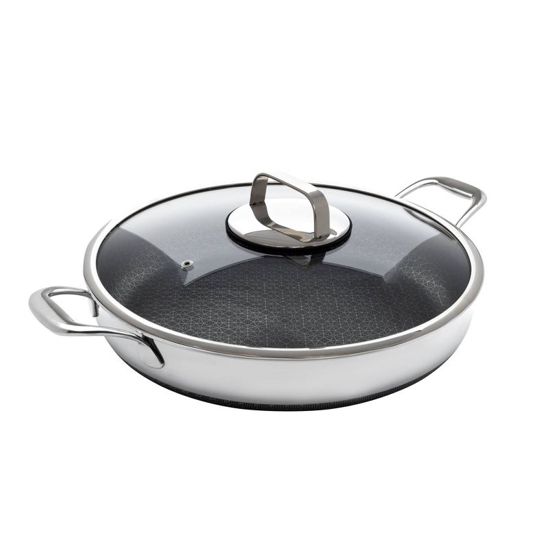 Livwell Brands Diamond Clad 14" Hybrid Nonstick Stainless Steel Everything Pan and Lid Cookware Set: Oven & Dishwasher Safe