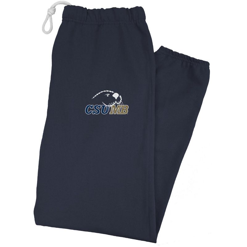 Men's Campus Lab California State University Monterey Bay Officially Licensed Apparel - Primary Logo Team Color Jogger Sweatpants Navy Large