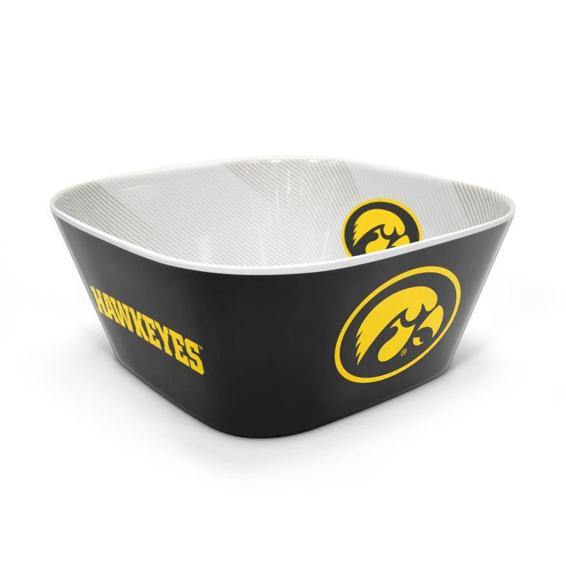 NCAA Iowa Hawkeyes Serving Bowl: Melamine Rounded Square Party Dish, 15 Volume Capacity