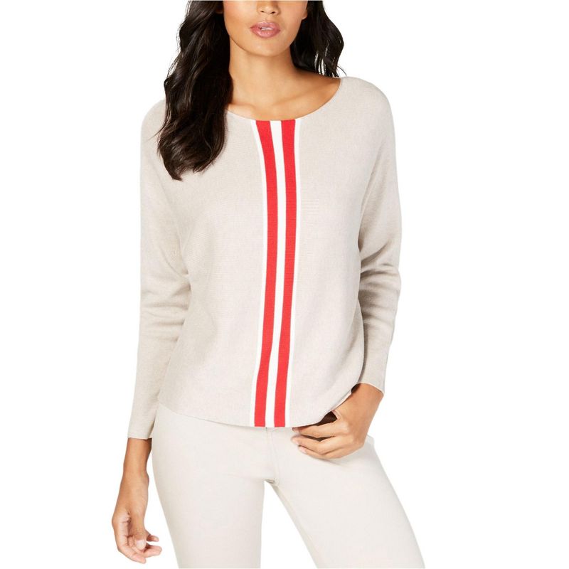 I.N.C International Concepts Womens Striped Pullover Sweater, realred, Large