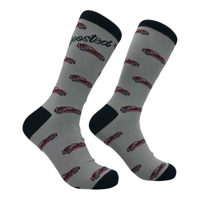 Crazy Dog Men's Boosted Socks Funny Sarcastic Car Guy Graphic Novelty Footwear for Men