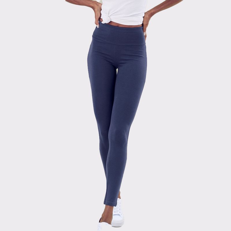 Women's Stretch Leggings - LASCANA - Navy Solid 20/22