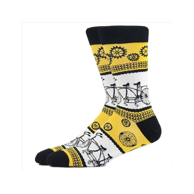 Vintage Bicycle Pattern Socks (Men's Sizes, Adult Large) from the Sock Panda