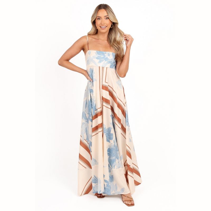 Petal and Pup Elanor Maxi Dress - Pale Blue Print S