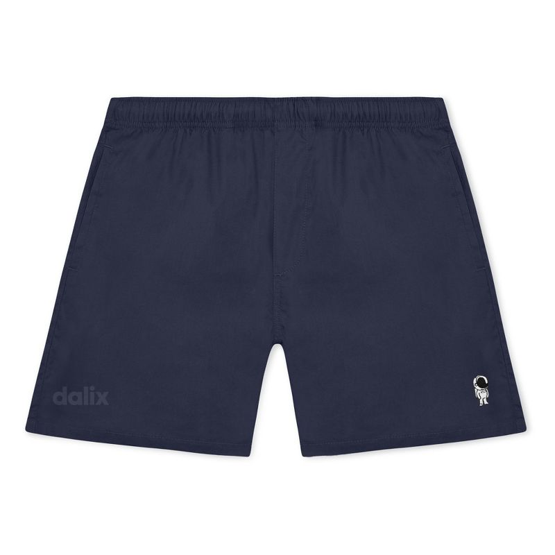 Dalix Mens Astronaut Midweight Beach Short in Navy Blue S Small