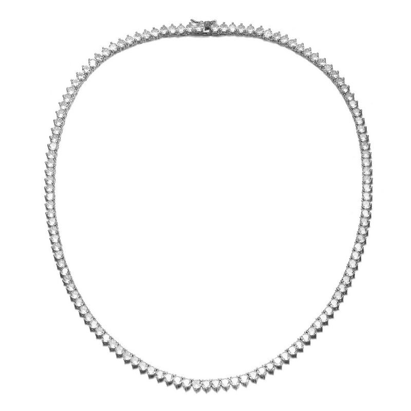 Guili Flawless Tennis Necklace with Clear Cubic Zirconia, designed for a glamorous and sparkling addition to your jewelry collection.