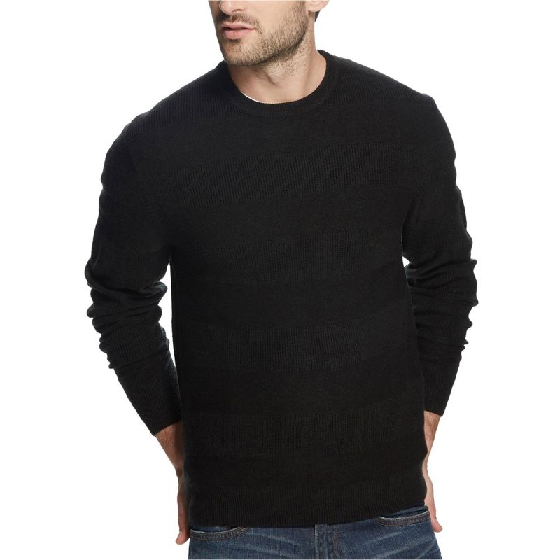Weatherproof Mens Soft Touch Pullover Sweater, black, Small