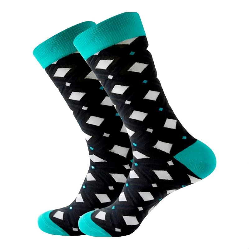 White Diamond on Black Socks (Men's Sizes, Adult Large) from the Sock Panda (Men's Sizes, Adult Large)