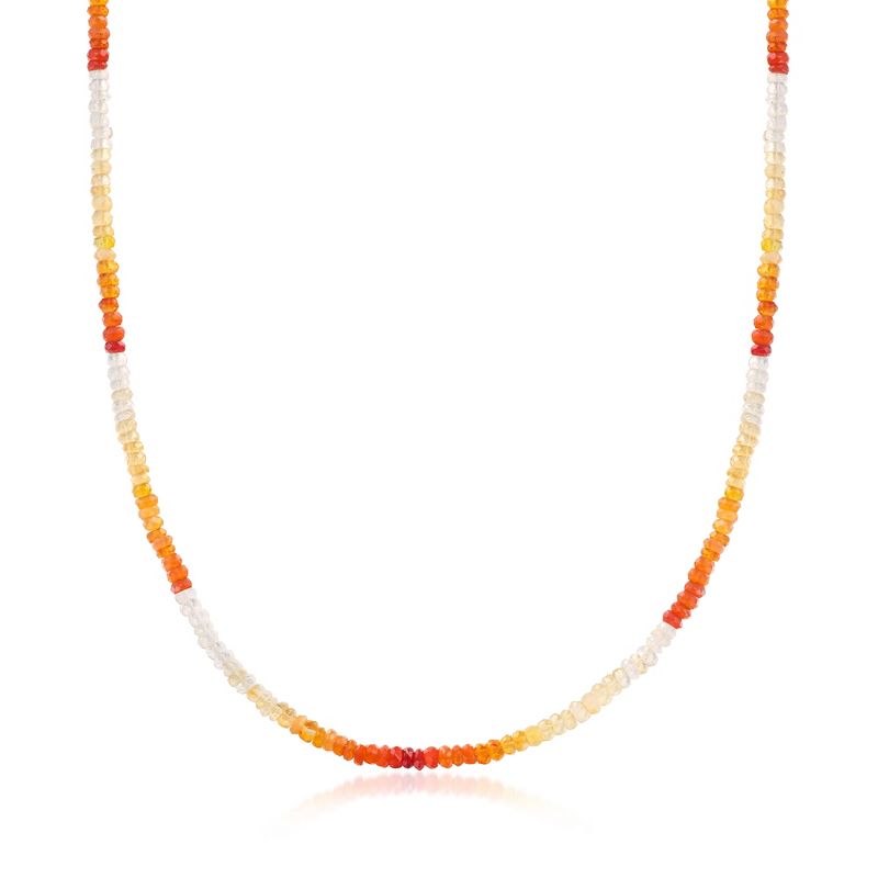 Ross-Simons 3.5-4mm Multicolored Opal Bead Necklace With 14kt Yellow Gold Magnetic Clasp Size 18