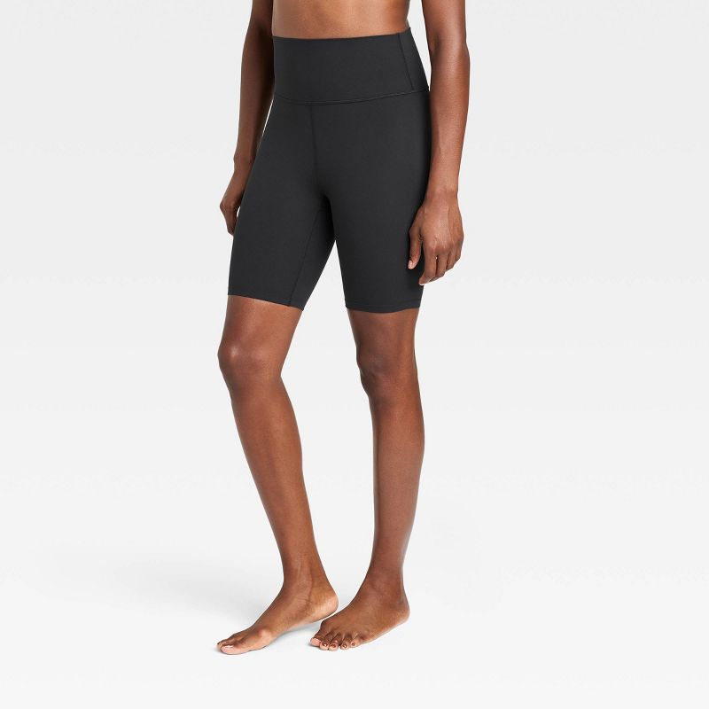 Women's Everyday Soft Ultra High-Rise Bike Shorts 8" - All In Motion™ Black L: Moisture Wicking, UPF 50+