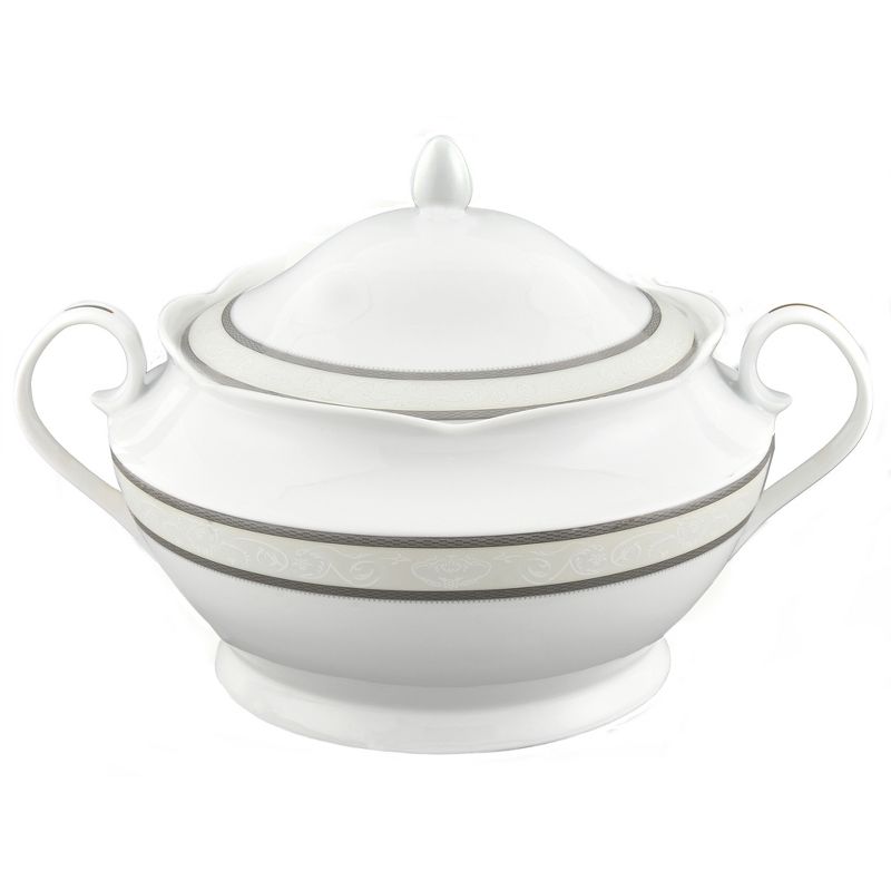 Lorren Home Trends Porcelain 4.25 Qt. Souptureen w/Lid Sirena