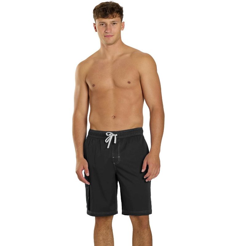 Sporti Sporti Men's Hybrid Cargo Swim Trunk Black Medium