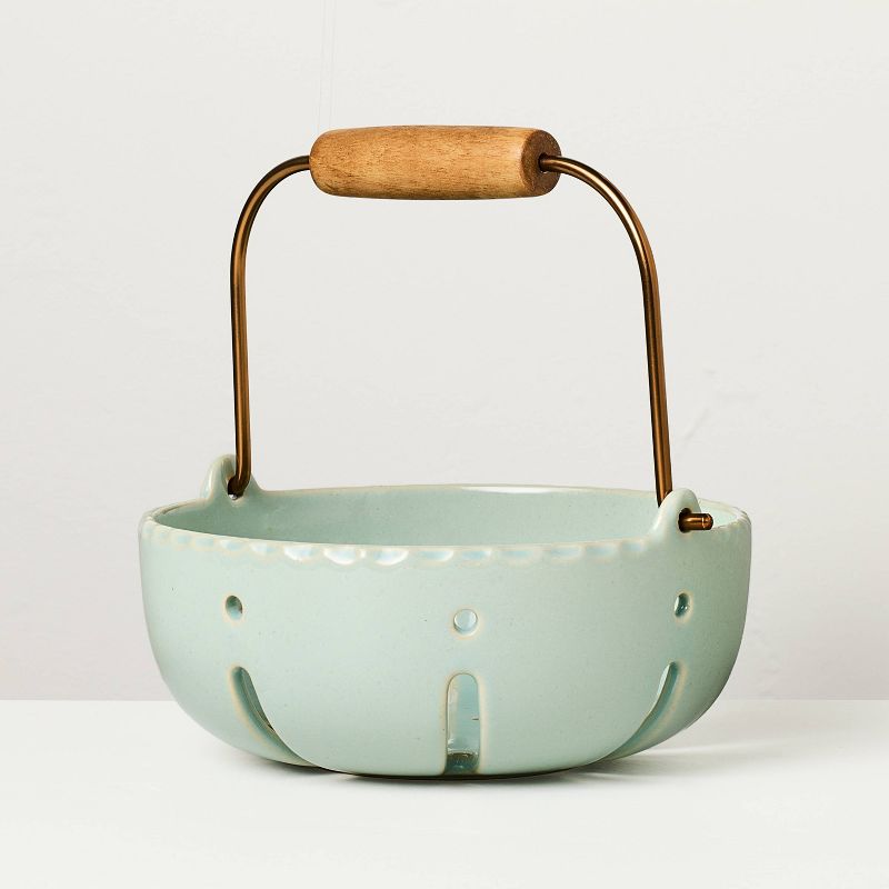 Stoneware Berry Serving Bowl with Handle Peace Blue - Hearth & Hand™ with Magnolia