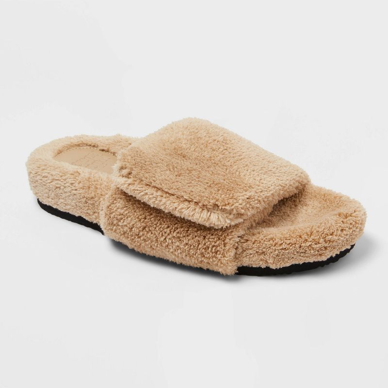 Women's Kara Faux Fur Slide Slippers - Wild Fable™ Tan 10