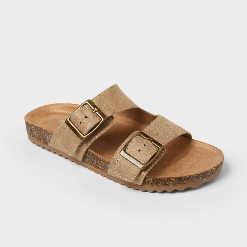 Kids' Drew Two Band Sandals - Cat & Jack™ Taupe 4