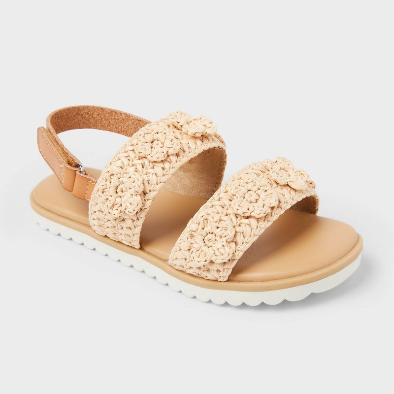 Toddler Denitra Raffia Sandals - Cat & Jack™ Tan 11T
