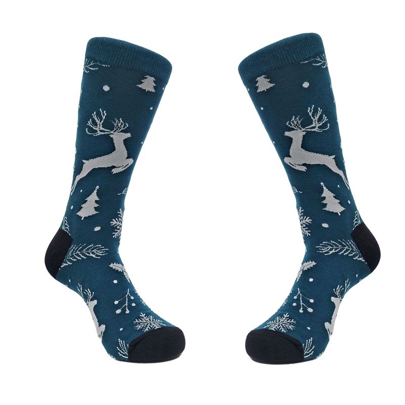 Frolicking Reindeer Socks (Men's Sizes, Adult Large) from the Sock Panda - Great for Christmas Time