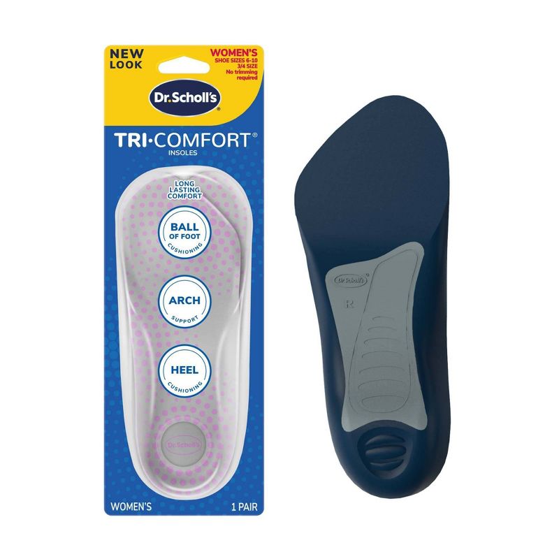Dr. Scholl's Comfort Tri-Comfort Shoe Insoles for Women - Size 6-10