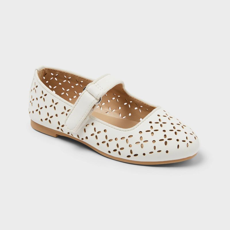 Toddler Addy Mary Jane Flats - Cat & Jack™ White 12T