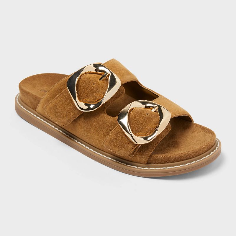 Women's Ashton Sandals with Memory Foam Insole - Universal Thread™ Brown 8