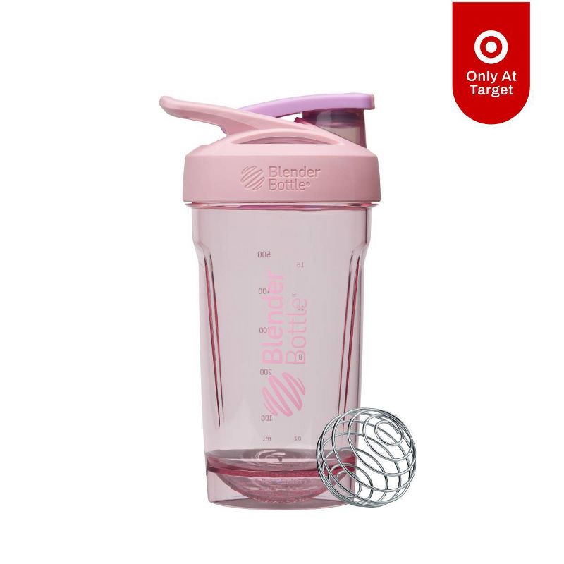 BlenderBottle 24oz Plastic Strada Tritian Water Bottle - Pink