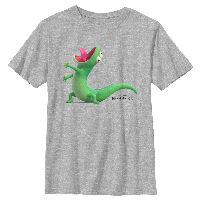 Boys Hoppers Tom Lizard Celebration Pose T Shirt - Sport Grey - Medium