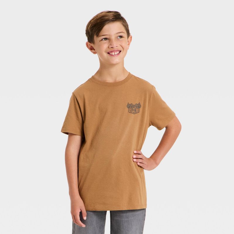 Boys' Short Sleeve Motocross Graphic T-Shirt - Cat & Jack™ Brown M