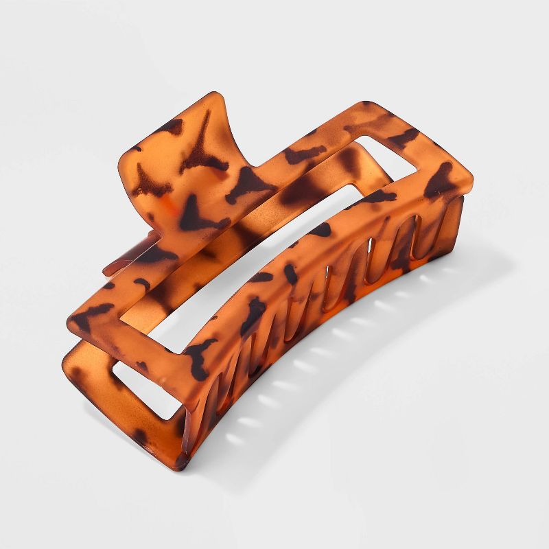 Jumbo Matte Tort Claw Hair Clip - Universal Thread™ Brown: Tortoise Print Styling Accessory