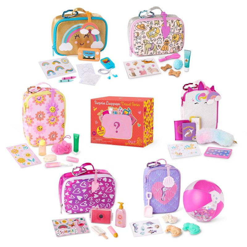 Our Generation Surprise Luggages Travel Series - 1 of 6 Collectible Mystery Boxes Accessories for 18" Dolls: Includes Play Toothbrush