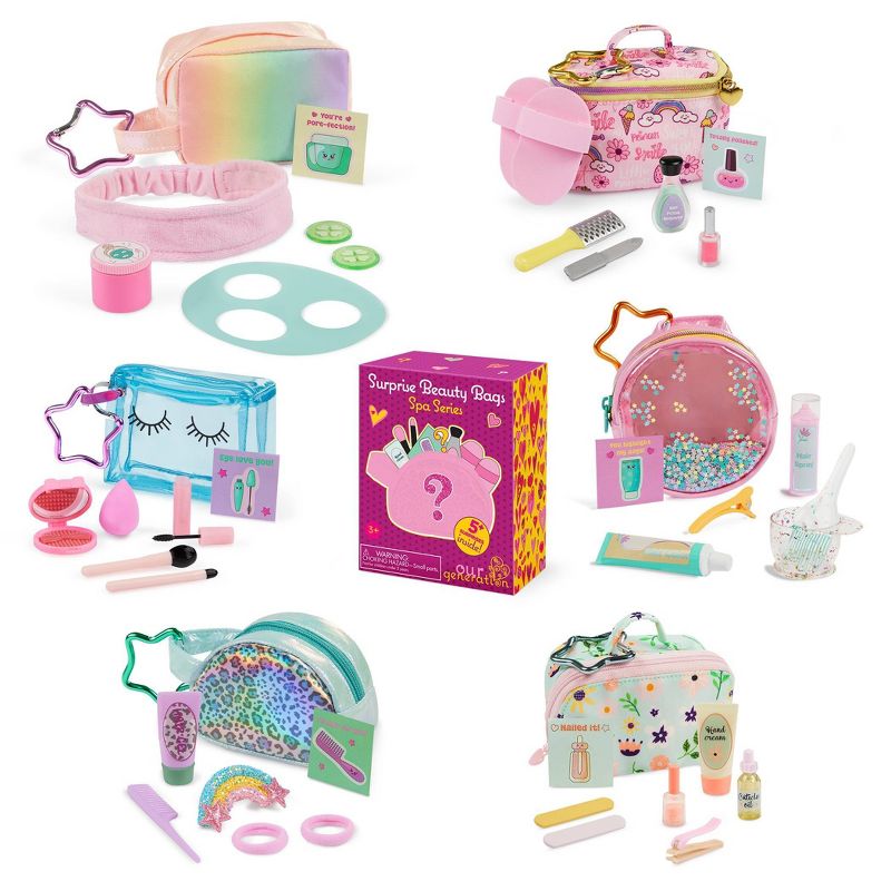 Our Generation Surprise Beauty Bags Spa Series - 1 of 6 Collectible Mystery Boxes Accessories for 18" Dolls