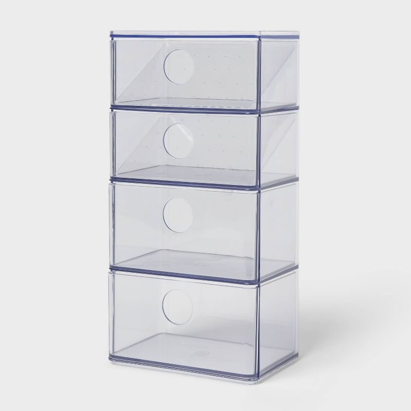Acrylic Accessory Organizer with Drawer - Brightroom™: Jewelry Storage, Clear Acrylic Drawers, 7-Piece Set