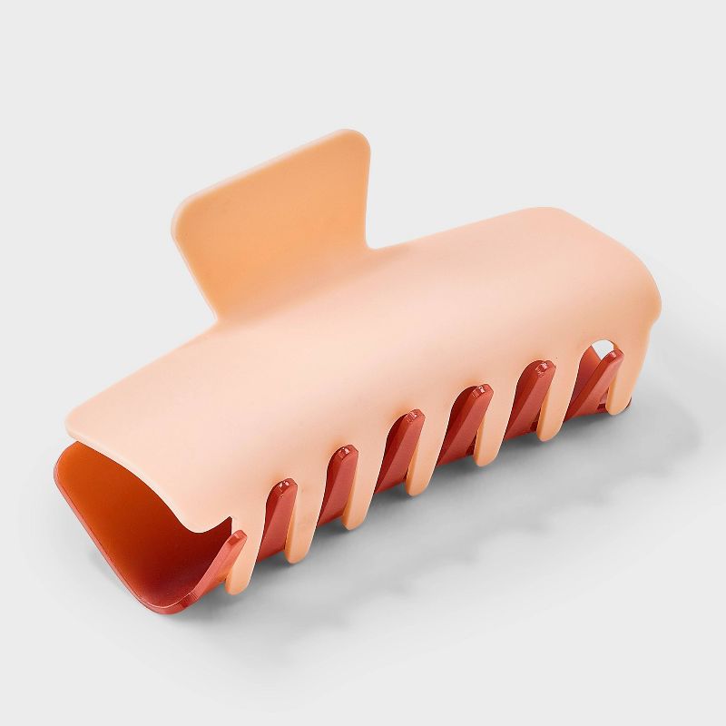 Jumbo Claw Hair Clip Two Tone Jelly Matte - Universal Thread™ Brown: Solid Acrylic Hair Styling Accessory