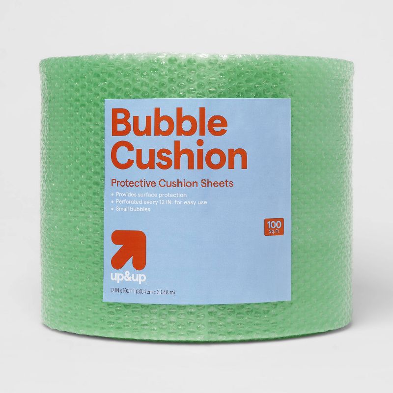 Small Bubble Cushion - up&up™: Moving & Packing Supplies, Bubble Wrap, 100ft x 12in, Plastic Material
