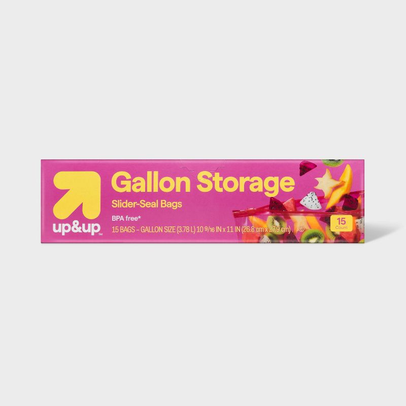 Gallon Slider Storage Bags - 15ct - up&up™