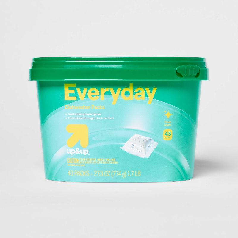 Everyday Dishwasher Detergent Packs - 27.3oz/43ct - up&up™