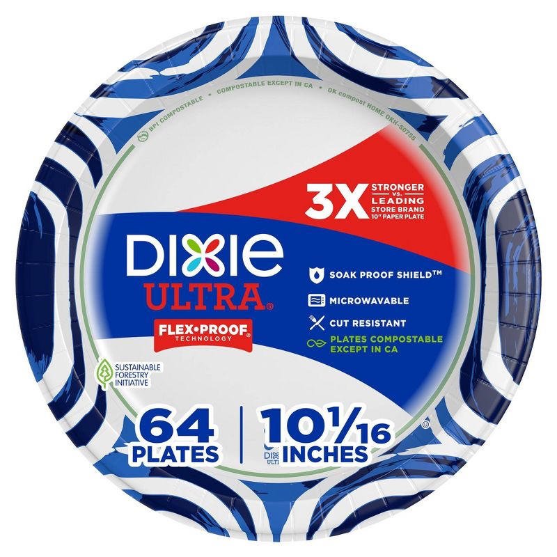 Dixie Ultra 10 1/16" Paper Plates - 64ct