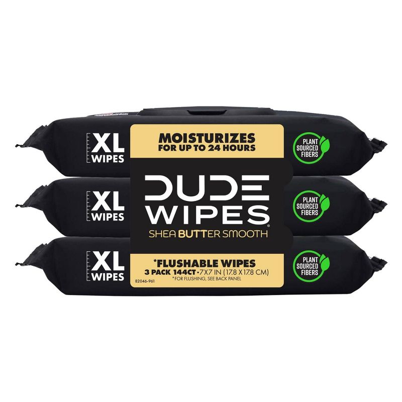 Dude Wipes Shea Butter Flushable Wipes - 3pk/48ct