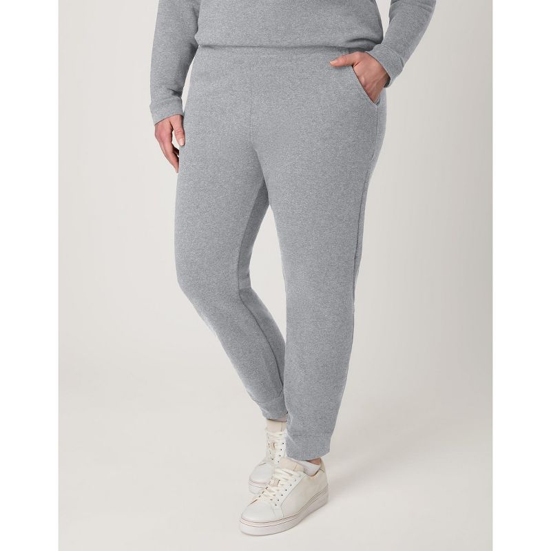 Hanes EcoSmart Women's Fleece Joggers, 29" Light Steel L