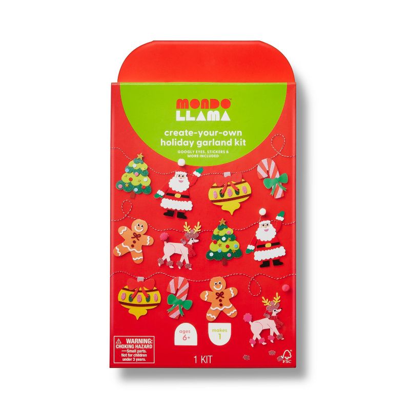 Christmas Craft Holiday Icons Garland Activity Kit - Mondo Llama™