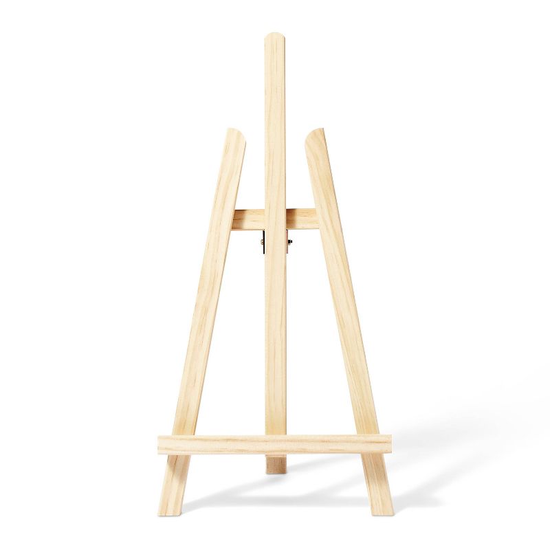 Tabletop Easel - Mondo Llama™: Off-White Hardwood Artist Stand for Painting, 16.8" Height, No Assembly Required
