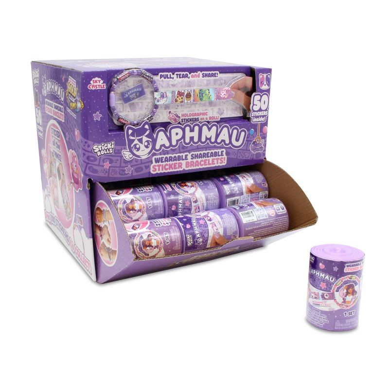 Sticki Rolls Aphmau Sticki Band Capsule: Craft Activity Kit with Stickers, Plastic Jewelry Craft Set