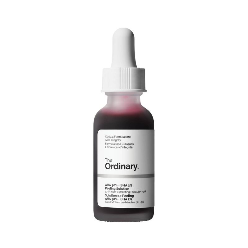 The Ordinary AHA 30% + BHA 2% High-Strength Peeling Solution for Brightening - 1 fl oz - Ulta Beauty