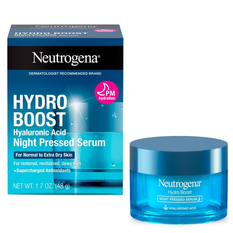 Neutrogena Hydro Boost Hyaluronic Acid Night Pressed Face Serum - 1.7 fl oz: Anti-Aging Moisturizing Treatment