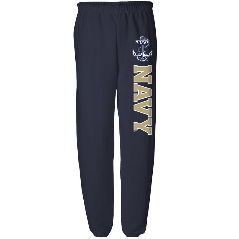Men's Campus Lab Us Naval Academy Officially Licensed Apparel - Team Color Jogger Sweatpants Navy Small
