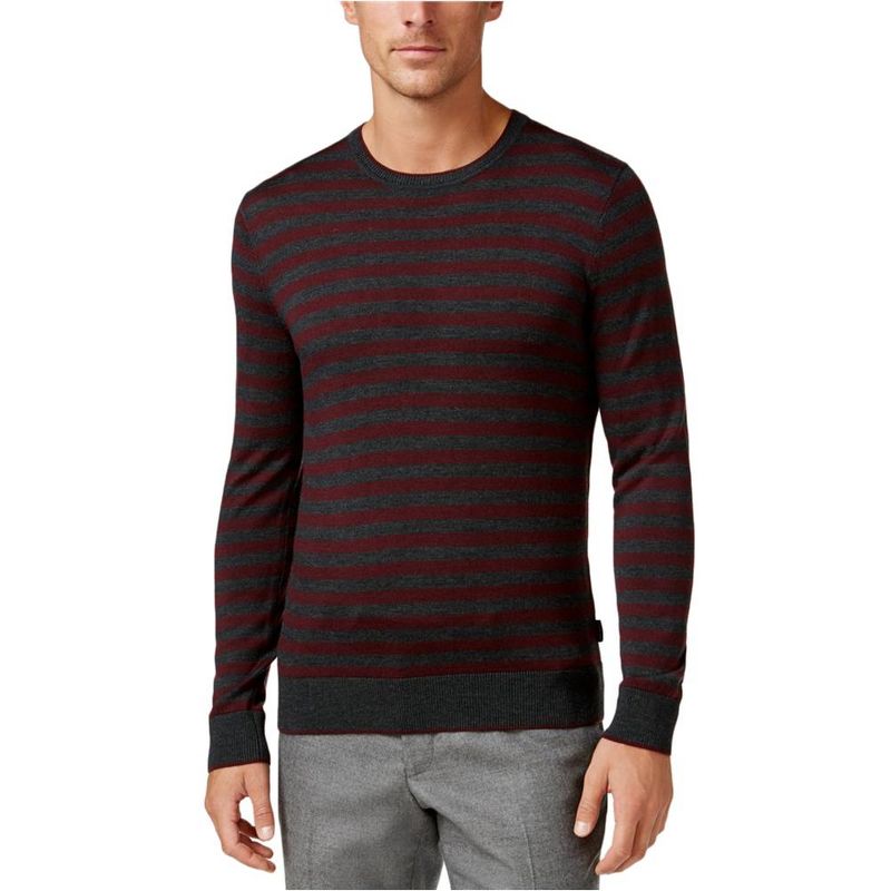 Michael Kors Mens Knit Pullover Sweater, charcoalmelange, Large