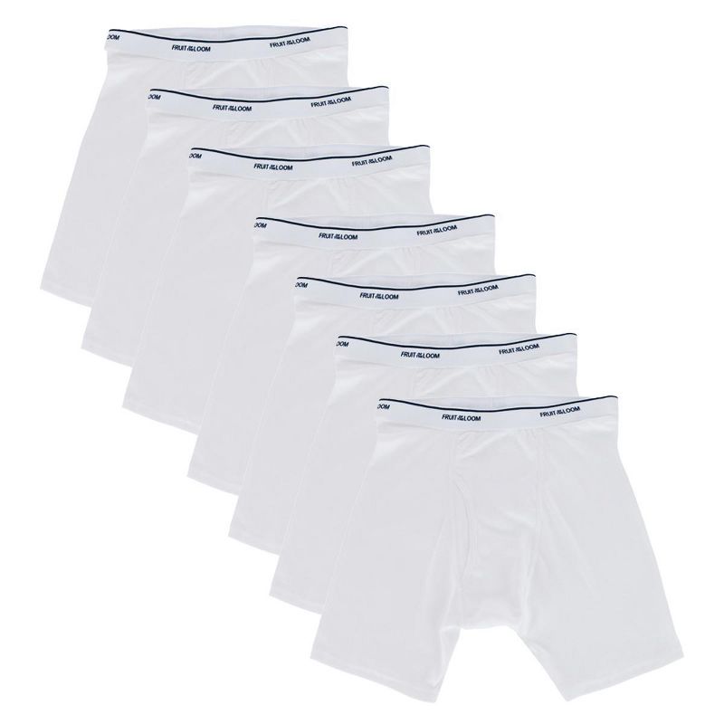 Fruit of the Loom Men's Cool Zone Fly Boxer Briefs (7 Pack), Small, White