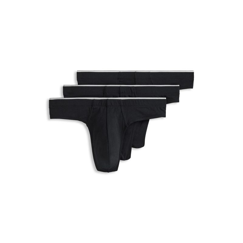 Jockey Men's True Style Thong - 3 Pack L Black Night
