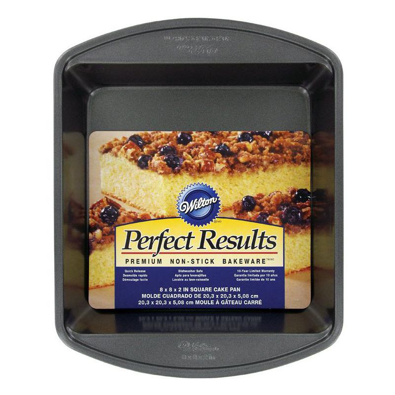 Wilton Premium 8 in. W X 8 in. L Square Cake Pan Gray 1 pk