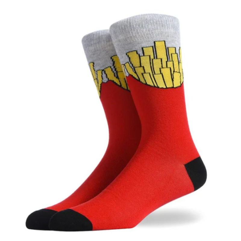 French Fries or "Freedom Fries" Socks from the Sock Panda (Men's Sizes, Adult Large)