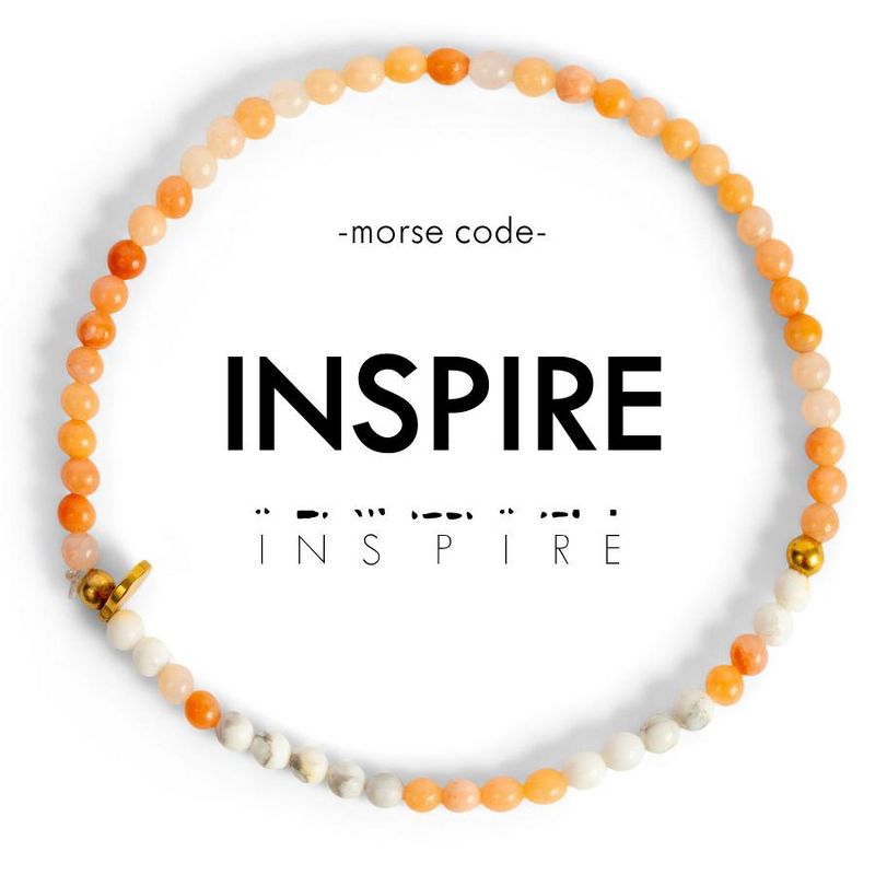 Morse Code Beaded Bracelet 3mm: INSPIRE - ETHICGOODS